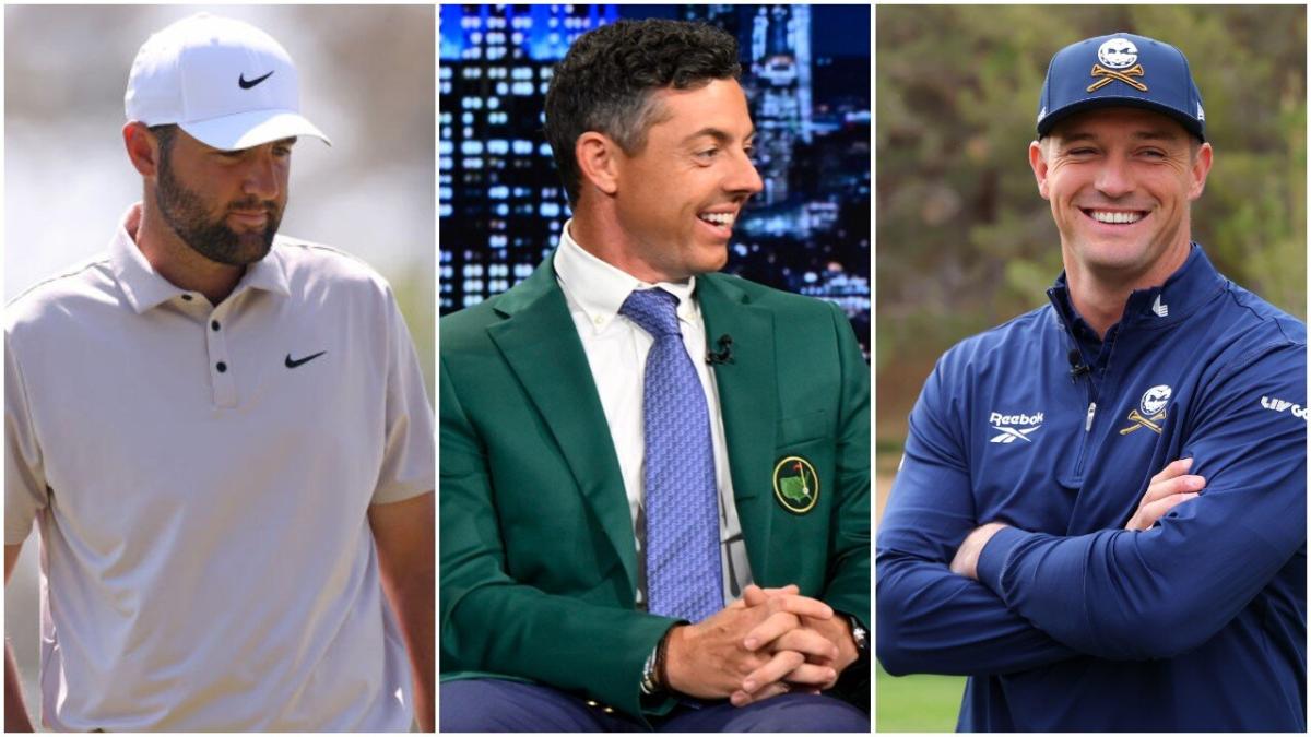 Scottie Scheffler, Rory McIlroy and Bryson DeChambeau
